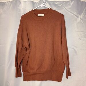 Abercrombie Fitch Soft A F Collection Crew Neck Knit Sweater Terracotta Size S